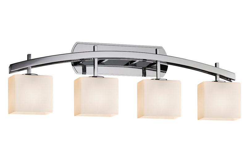 Casson 4 - Light Dimmable Bath Bar, Weave, Brushed Nickel