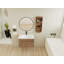 Meuble-lavabo mural 30 po avec lavabo et support de rangement, portes à fermeture douce, armoire combinée (KD-Packing)