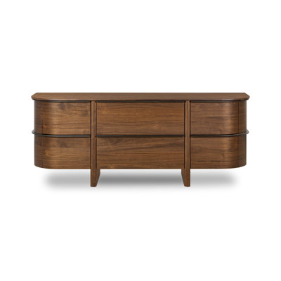 Theo 6 Drawer Dresser-Dark Brown Walnut Veneer