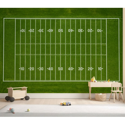 Wall Mural Peel and Stick Wallpaper american football field football stadium Self-Adhesive Removable Contact Paper Wall Decor for Living Room Bedroom 100"H x 144"W