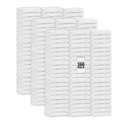 100% Cotton 600 GSM Washcloths 12 X 12 Inch Soft Absorbent, Quick Drying