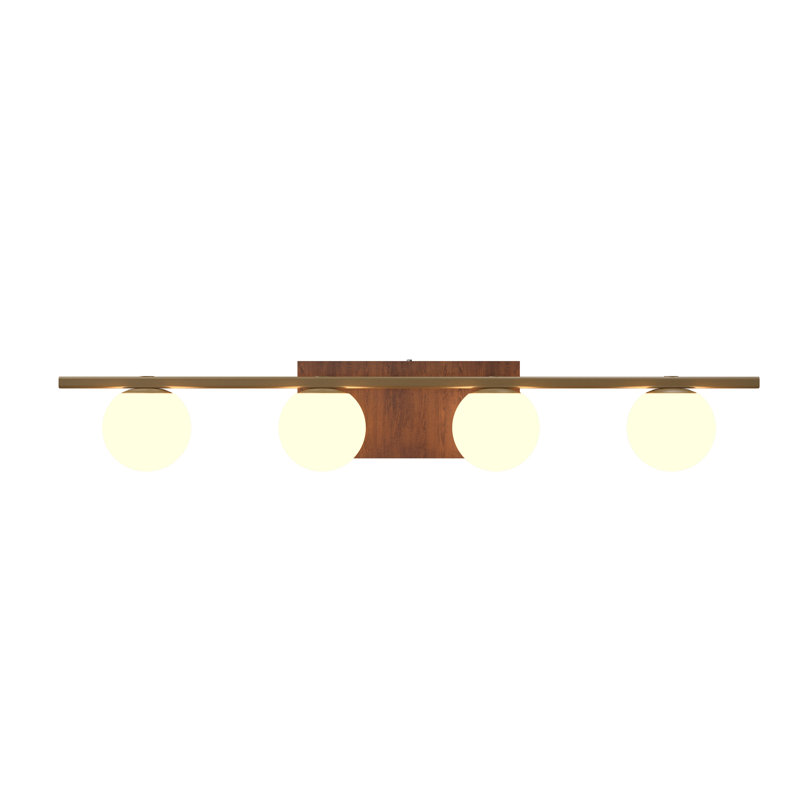 Sfera Armed Sconce, Imbuia, 7.68" H x 47.24" W x 8.27" D, 4 Lights