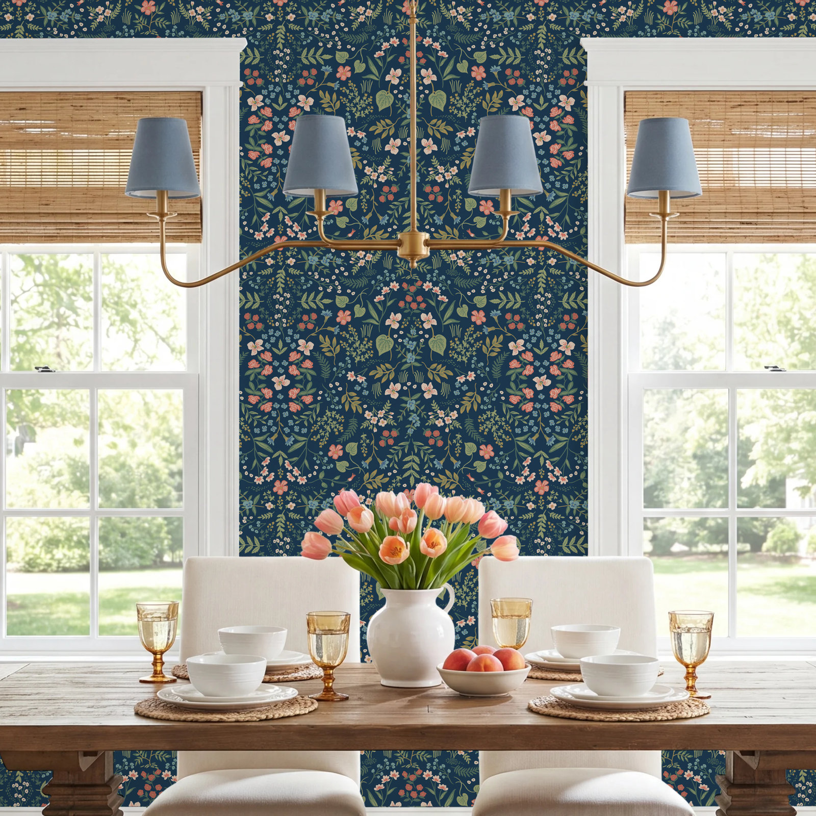 Wildwood Wallpaper Double Roll, Navy