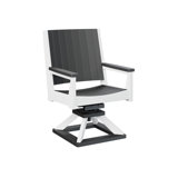 Berlin Gardens Mayhew Regular Top With White Base Chat Swivel Rocker Dining Chair