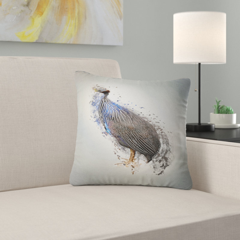 Coussin de conception abstraite guinéen animal, 18 po x 18 po, Coussin décoratif