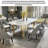 Nordic minimalist marble rectangular dining table-1343431352
