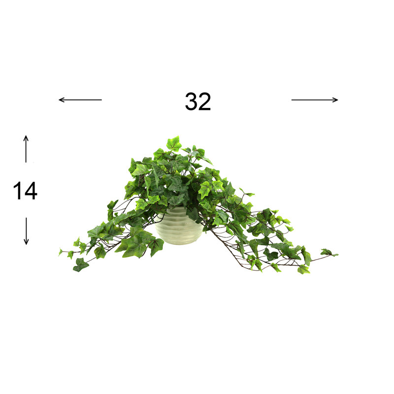 Verdant Vines Faux Ivy Plant in Ceramic Pot
