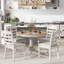 Ensemble de table de salle à manger extensible 5 pièces avec 4 chaises rembourrées Exquis pour une expérience culinaire intemporelle-641986098