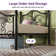 Anterrio Metal Open-Frame Bed with Butterfly Pattern Design Headboard and Footboard