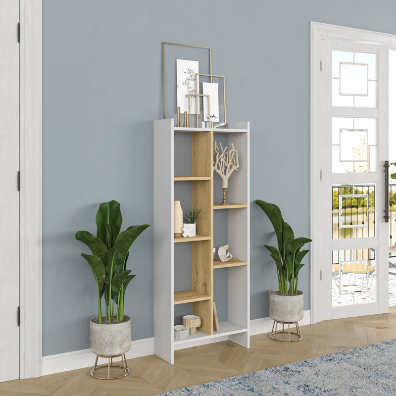 Gjylnaze Bookcase, White/Oak
