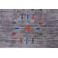 Tapis rayé gris Gabbeh 9 x 12