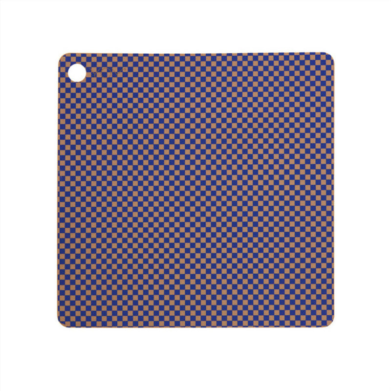 Silicone Square Placemats, Optic Blue