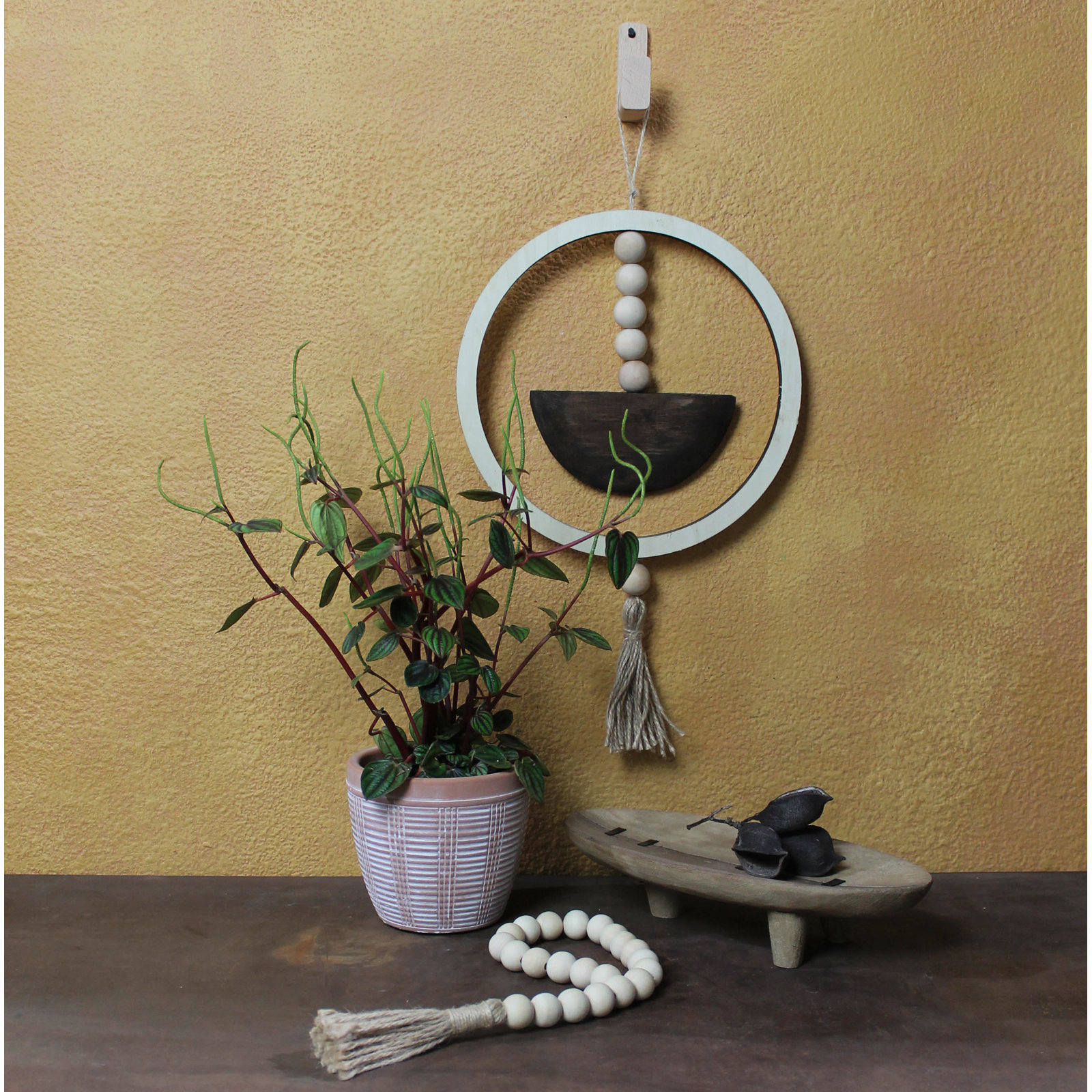 Duna Wood Footed Tray 1