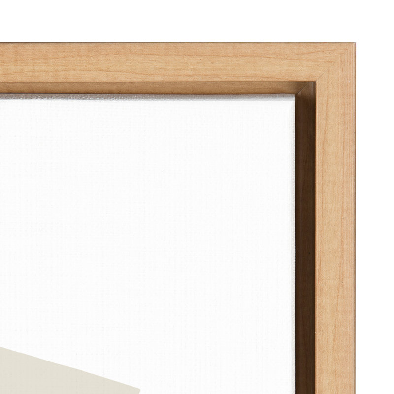 «Construct I Neutral» par déclaration sur toile encadrée, Encadré naturel, H 33 po x l 23 po