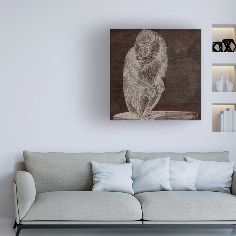 Sasha Monkey Canvas Art_ALI73143, 14" H x 14" W