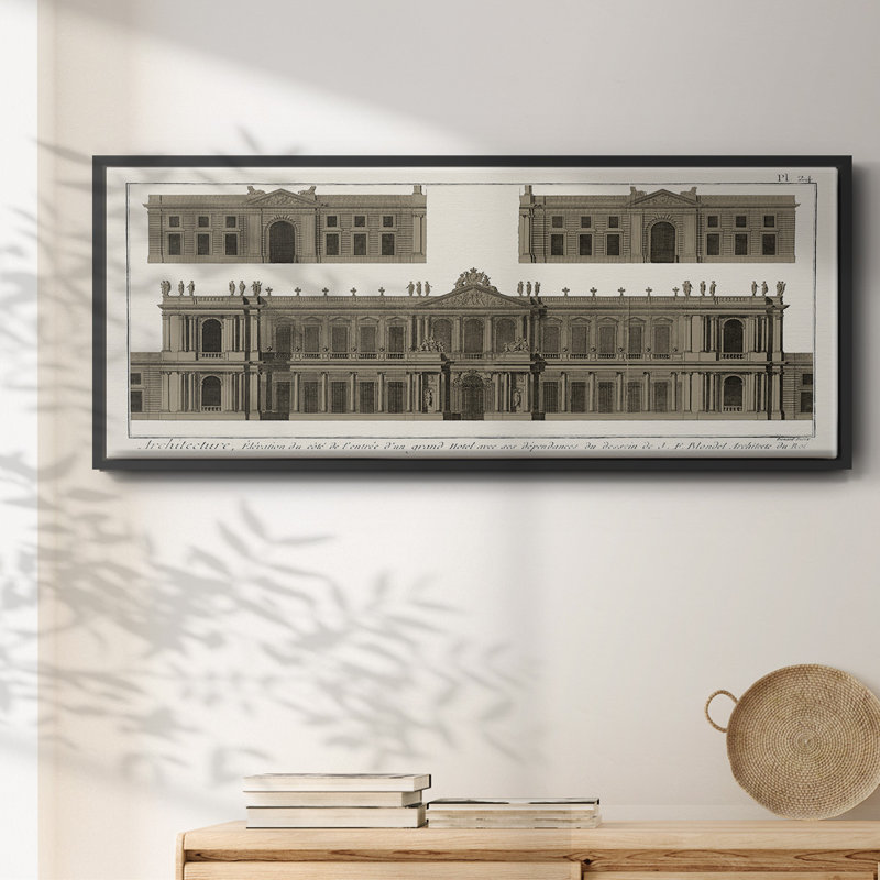 Buildings & Facades I- Framed Canvas, 20" H x 50" W
