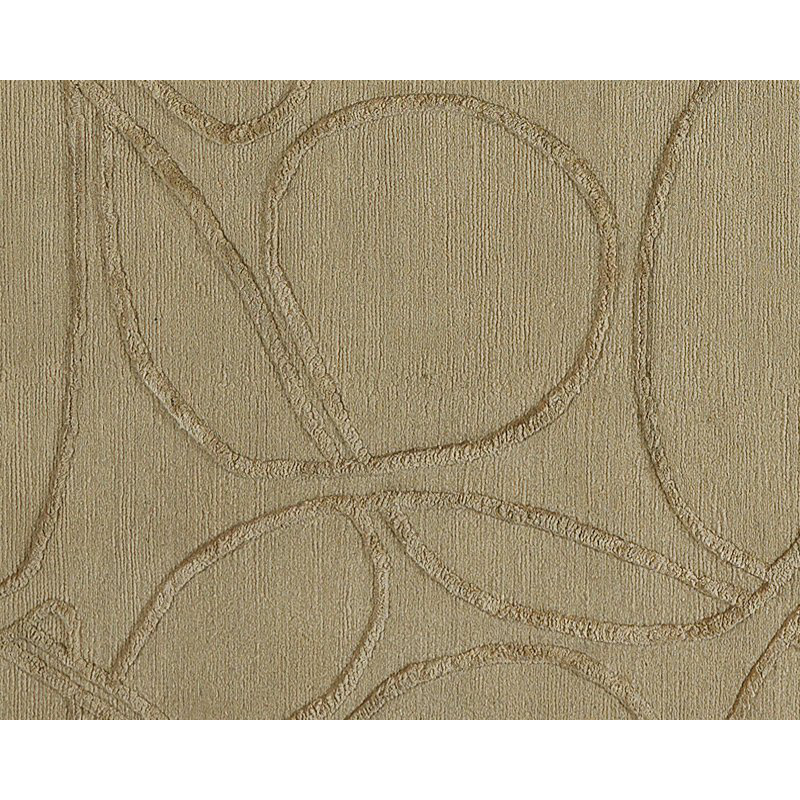 Clover Geometric Hand-Knotted Wool/Silk Beige/Neutral Area Rug, Rectangle 8' x 10', Beige