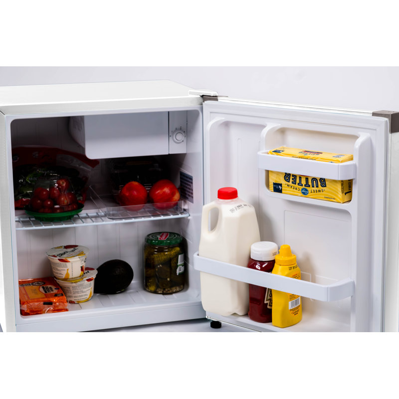 Frigidaire Compact Fridge With Chiller, 1.6 Cu Ft, Mini Fridge For Office, Bedroom, Dorm Room Or Cabin, White