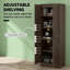 Armoires garde-manger multifonctionnelles, panneau de particules, finition café moderne pour un usage domestique