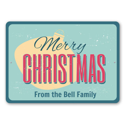 Christmas Ornament Metal Sign