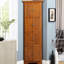 Armoire de coin de 72 po de hauteur avec 8 portes - Option de rangement polyvalente de couleur chêne pour la salle à manger