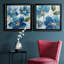 «Flowering Blues I», peinture sur toile 2 pièces-1295212468-1295212469