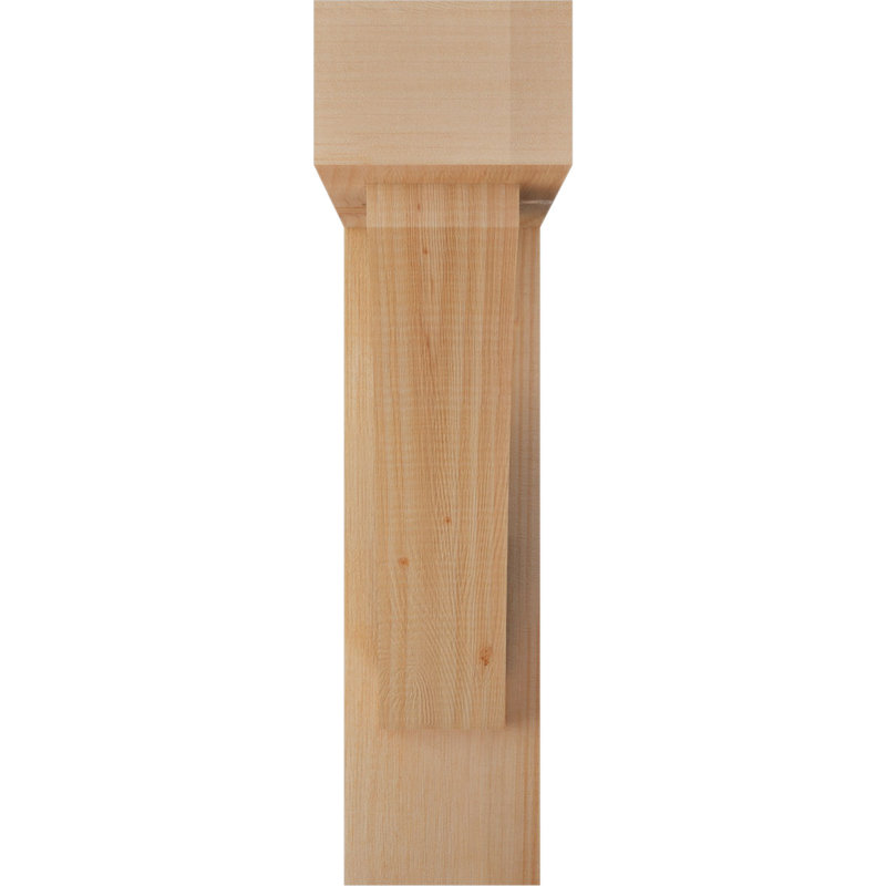 Thorton Block Bracket with Offset Brace, 22 x 22, 5 1/2"W Douglas Fir (Smooth)