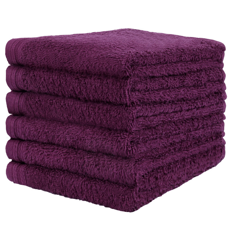 Essuie-mains 100% coton Alexandra, Prune