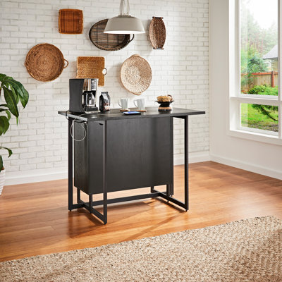 Îlot de cuisine avec plateau en bois manufacturé Purkey