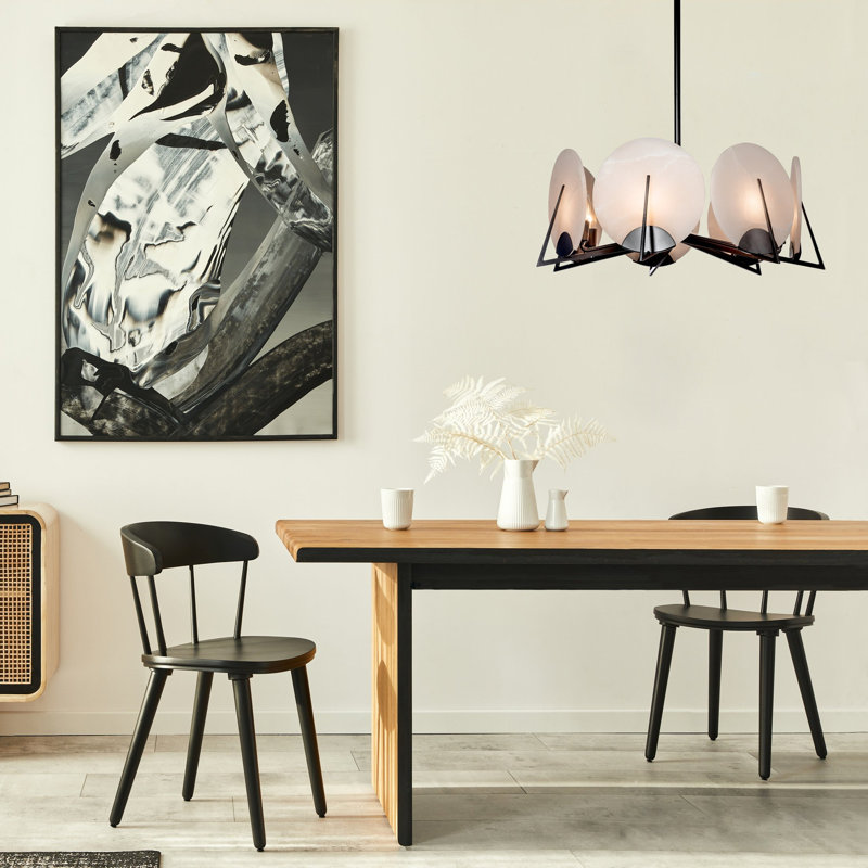 Callisto 7 - Light Unique Geometric Pendant, Black
