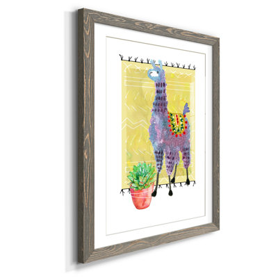 «Lovely Llama II», reproduction d'art sur papier encadré