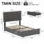 Structure de lit simple 75 po Beige Modern