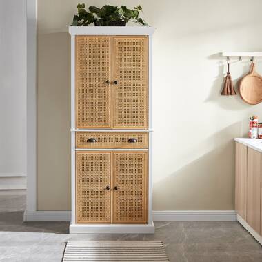 Hastings Home Traditional Brown Wood Bamboo Pantry in the Dining & Kitchen  Storage department at