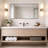 Kye Vertical Rounded Rectangular Wall Mirror - Polished Nickel-1427167187-1358159945