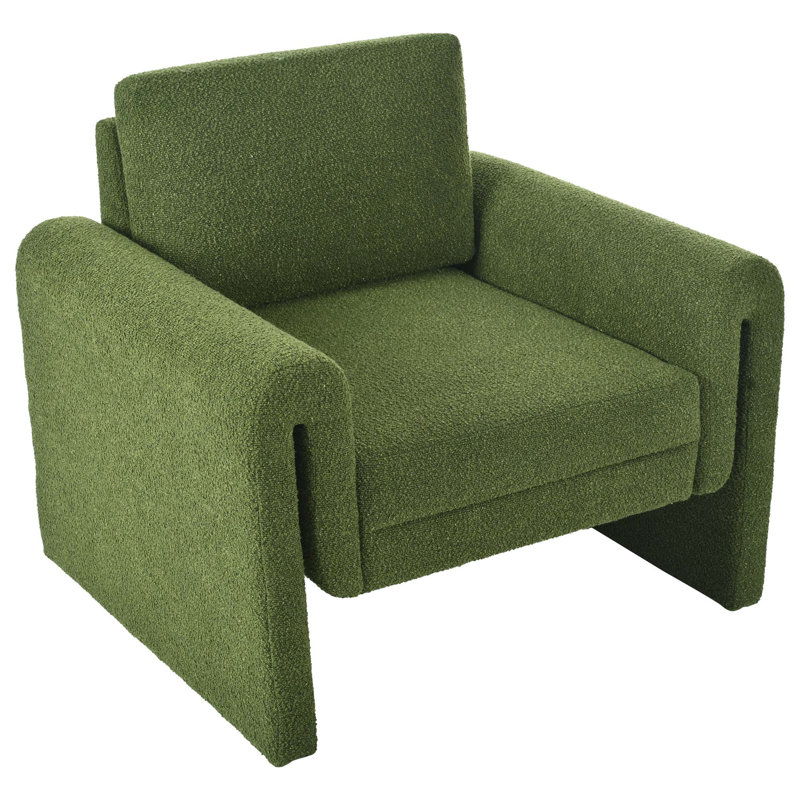 Chaise d'appoint rembourrée Modern, Vert