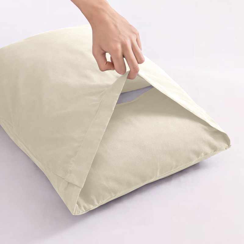 Super Soft Plain Microfiber Pillow Case ( Set of 2 ), Cream