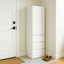 Armoire-penderie mince en bois avec tiroirs