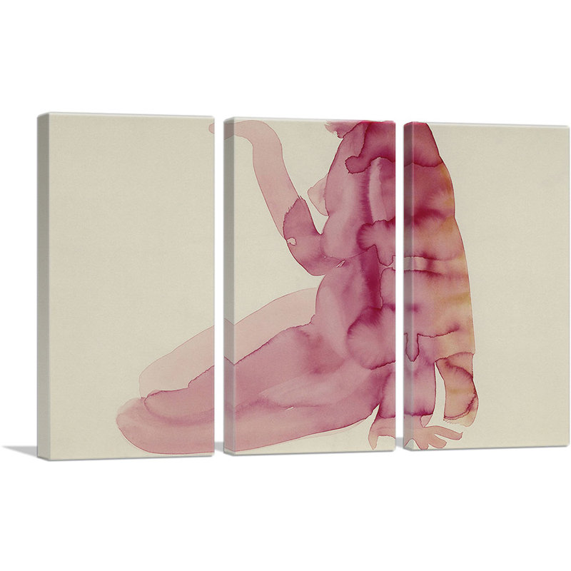 «Nude Series III 1917» par Georgia O-Keeffe, ensemble de 3 reproductions d'art graphique sur toile tendue
