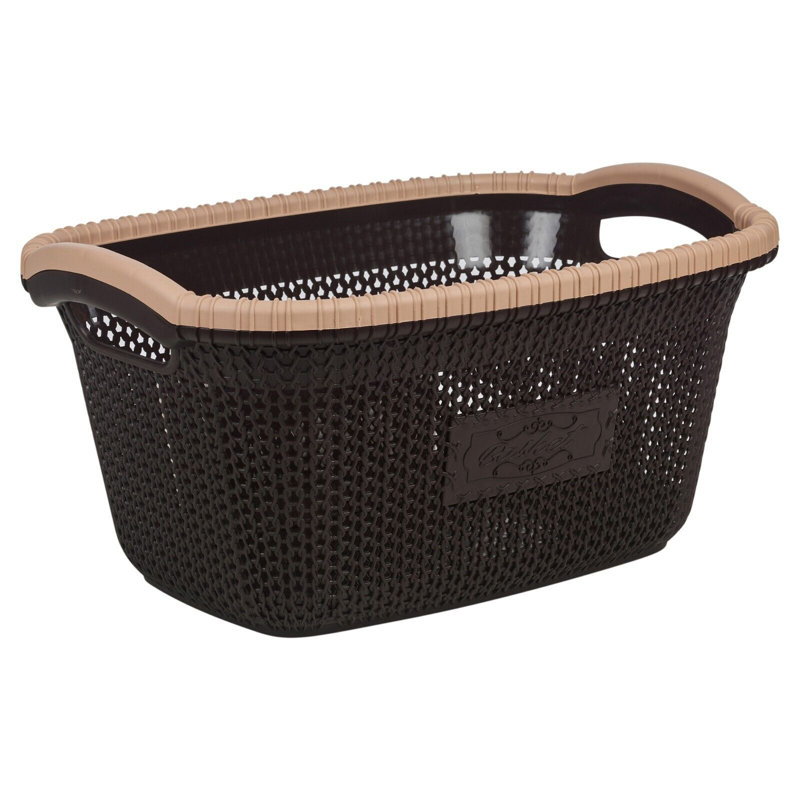 Rebrilliant Plastic Decorative Basket, Brown