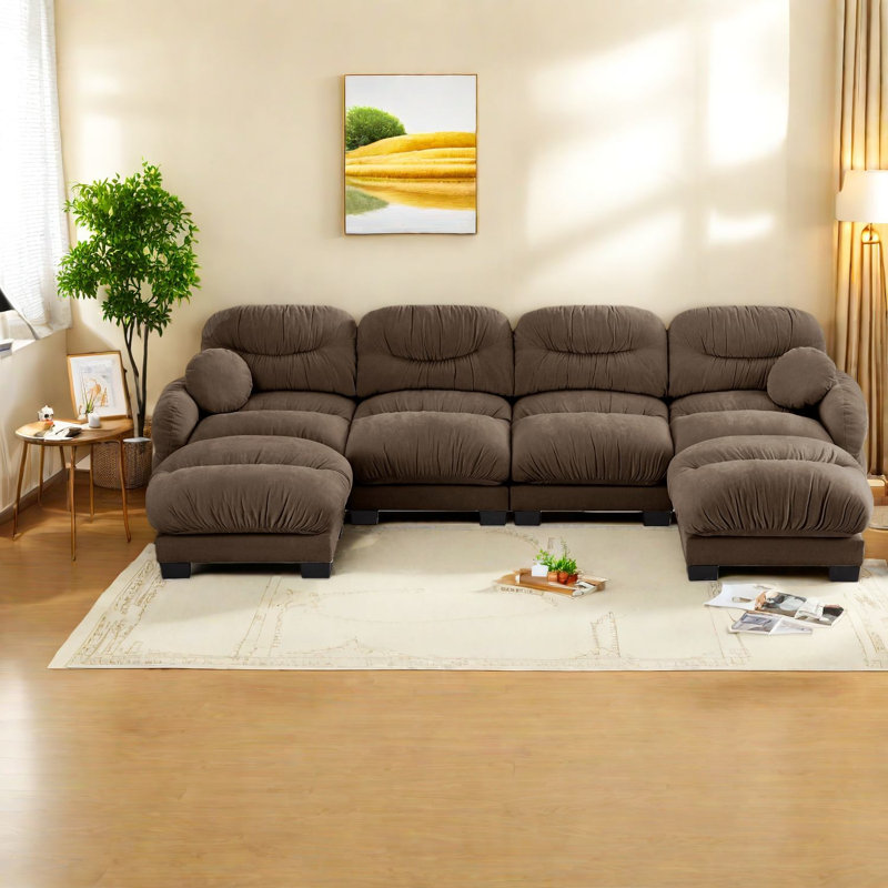 Canapé modulaire confortable en U 4 places Compression Cozy