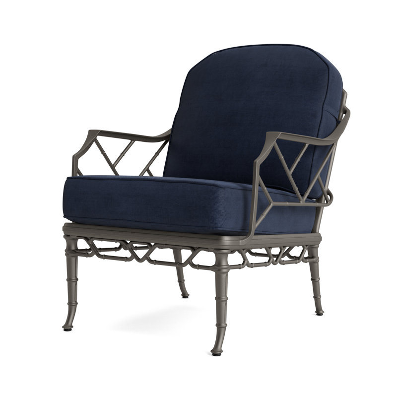 Calcutta Outdoor Lounge Chair, Mica, Fusion Neptune