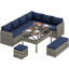  Ensemble de conversation pour canapé modulaire extérieur en osier 6 pièces 6 pièces Beige-313125726