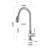 Pull Down Kitchen Faucet In Stainless Steel - Single Handle High Arc Brushed Nickel Sink With Rust Resistance 360 Rotating Nozzle Tap For Versatile Use