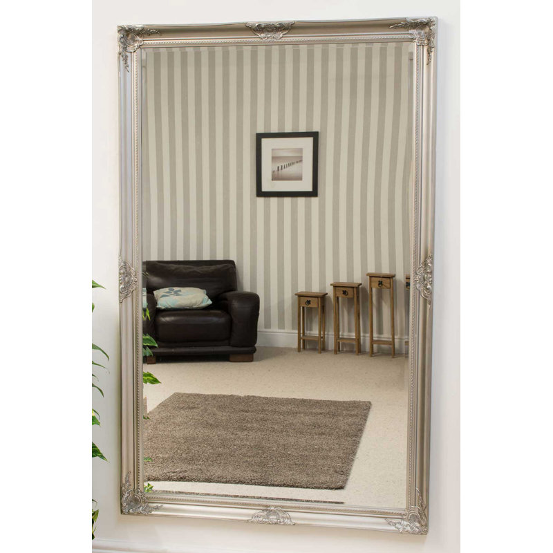 Wyndemere Wood Flat Mirror, Silver