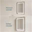 Bathroom Medicine Cabinet With LED Mirror, Anti-Fog, Waterproof, 3000K~6000K