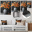 Jonquilles monochromes jaunes et orange dans un pot gris II - jonquilles murales-1105123862-1105124330