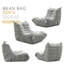Chaise d'appoint de luxe capitonnée à boutons capitonnés gris, mobilier de salon 1pc-1214380927