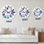 Bouquet de mauve clair, bleu et vert - Horloge murale traditionnelle-1883793737