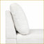 Chaise longue minimaliste moderne pour une personne - Tissu doux pour le salon / la chambre à coucher | Ivoire | Tissu | Dossier rembourré