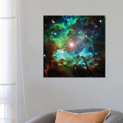Nebulae, Stars, Galaxies Vivid Colors 3D Rendering 1 Piece Wrapped Canvas Wall Art